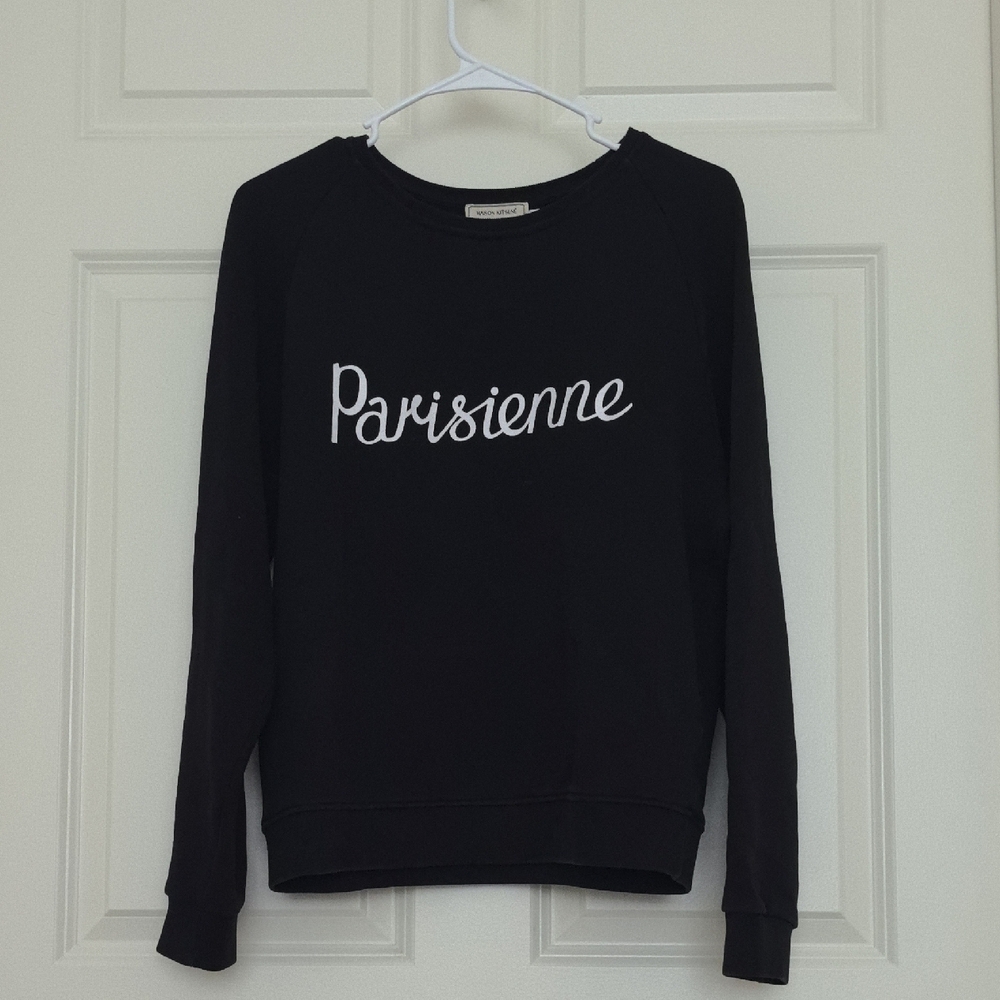MAISON KITSUNE Black Parisienne Sweatshirt
